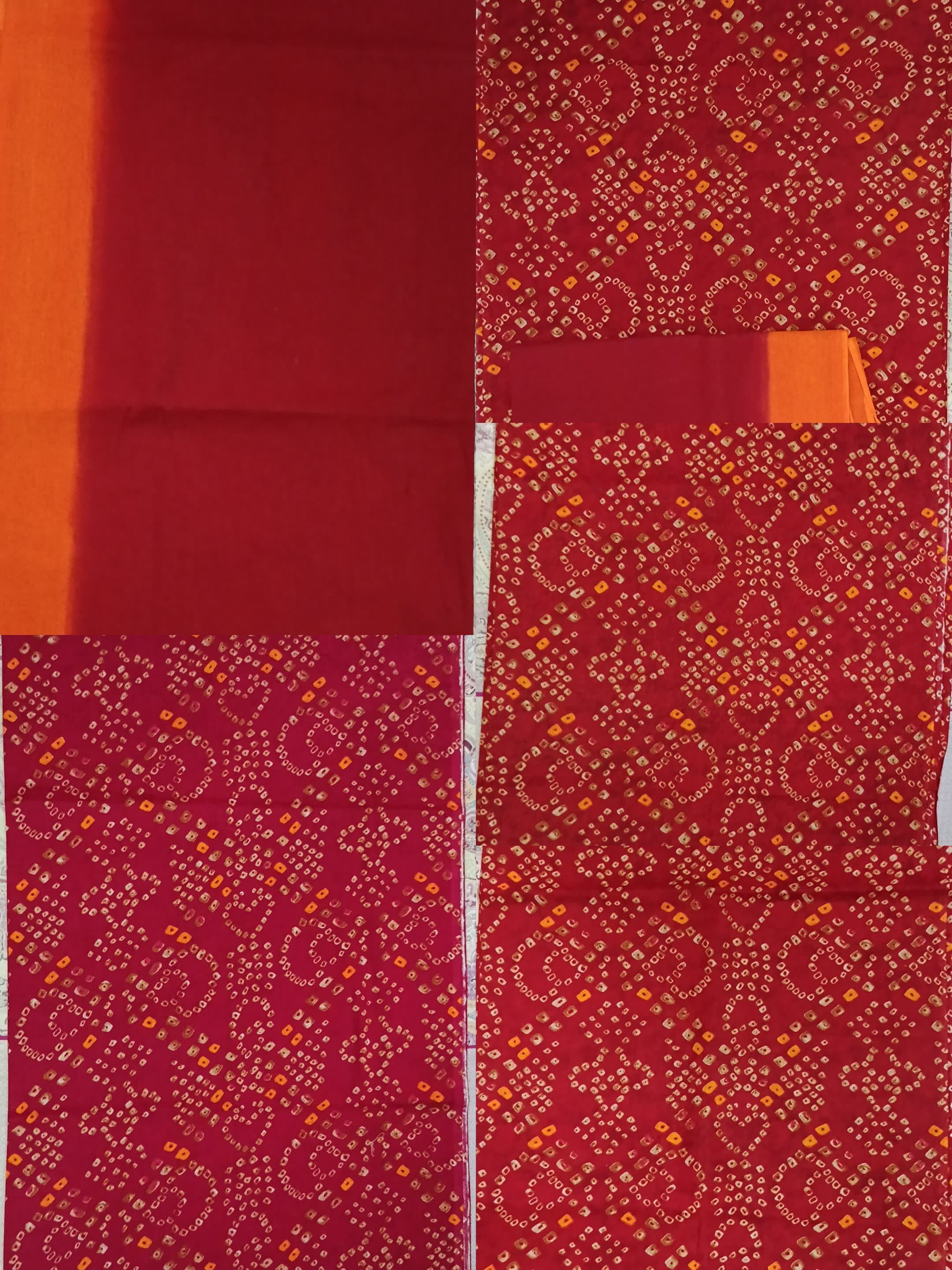 Rajasthani Cotton Silk bandhej with odhana